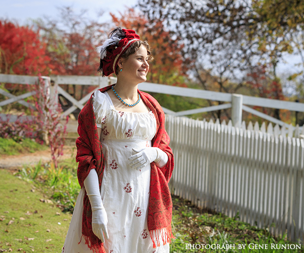 Actress dressed as Elizabeth Monroe